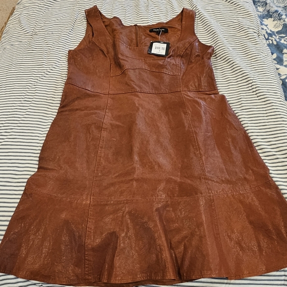 Nanette Lepore Leather Mini Dress NWT 8 - Picture 2 of 8
